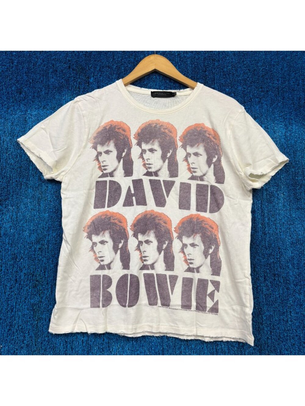 David Bowie Spceman Rock Beige T-Shirt Size Medium